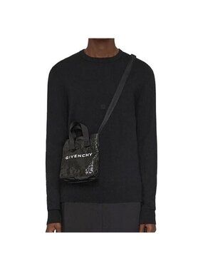 New Authentic GIVENCHY Black Mini Leather Tote Bag